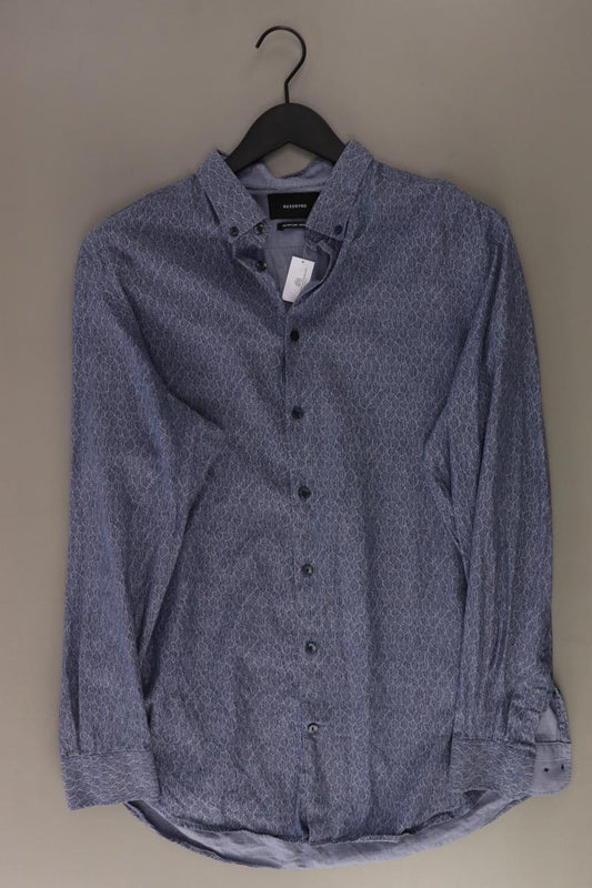 Reserved Langarmhemd für Herren Gr. XL blau aus Baumwolle