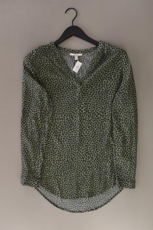 Esprit Langarmbluse Gr. 38 mit Tierdruck olivgrün