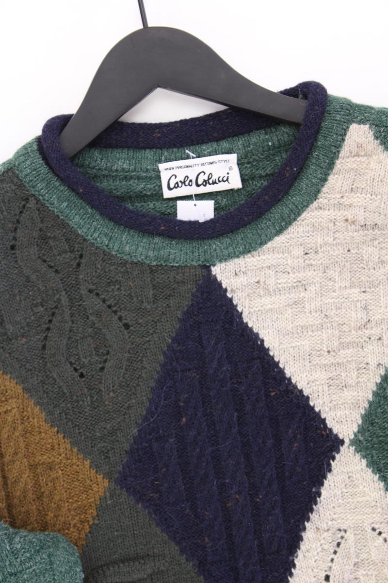 Carlo Colucci Wollpullover für Herren Gr. 50 Vintage mehrfarbig