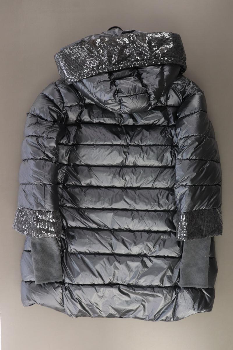 Queen Drama Winterjacke Gr. L neuwertig mit Pailletten grau aus Polyester