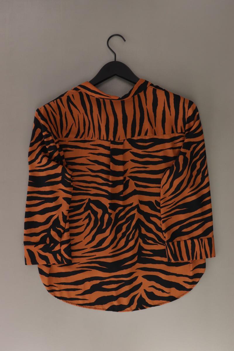 gina tricot Bluse Gr. 40 mit Tierdruck 3/4 Ärmel orange aus Polyester