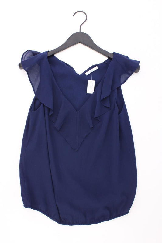 edc by Esprit Chiffonbluse Gr. S neuwertig Ärmellos blau aus Polyester