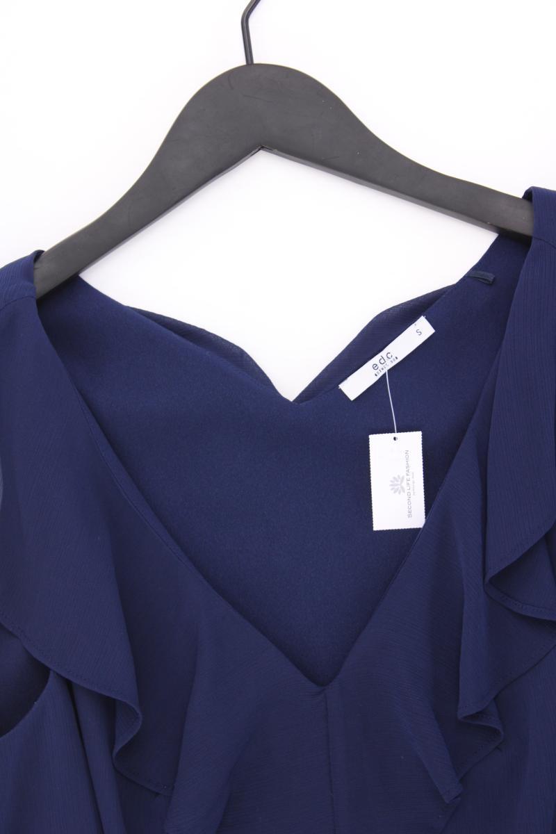 edc by Esprit Chiffonbluse Gr. S neuwertig Ärmellos blau aus Polyester