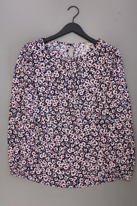 Esprit Langarmbluse Gr. 42 mit Blumenmuster neuwertig mehrfarbig