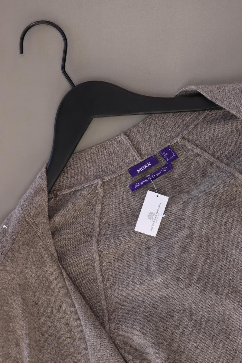 Mexx Strickjacke Gr. M Langarm grau aus Viskose