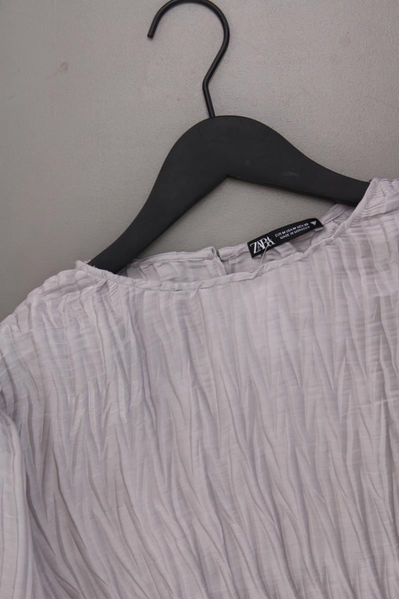 Zara Langarmbluse Gr. M grau aus Polyester