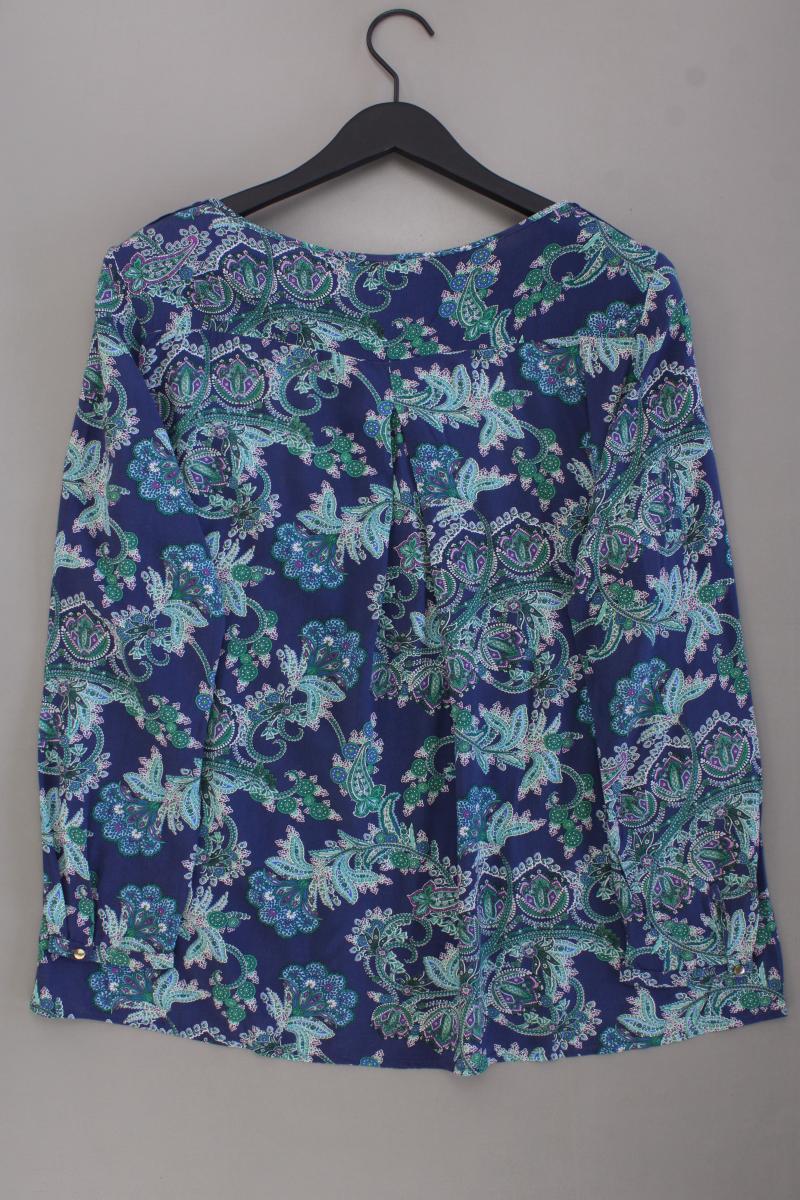 Esprit Langarmbluse Gr. 42 mit Paisleymuster blau