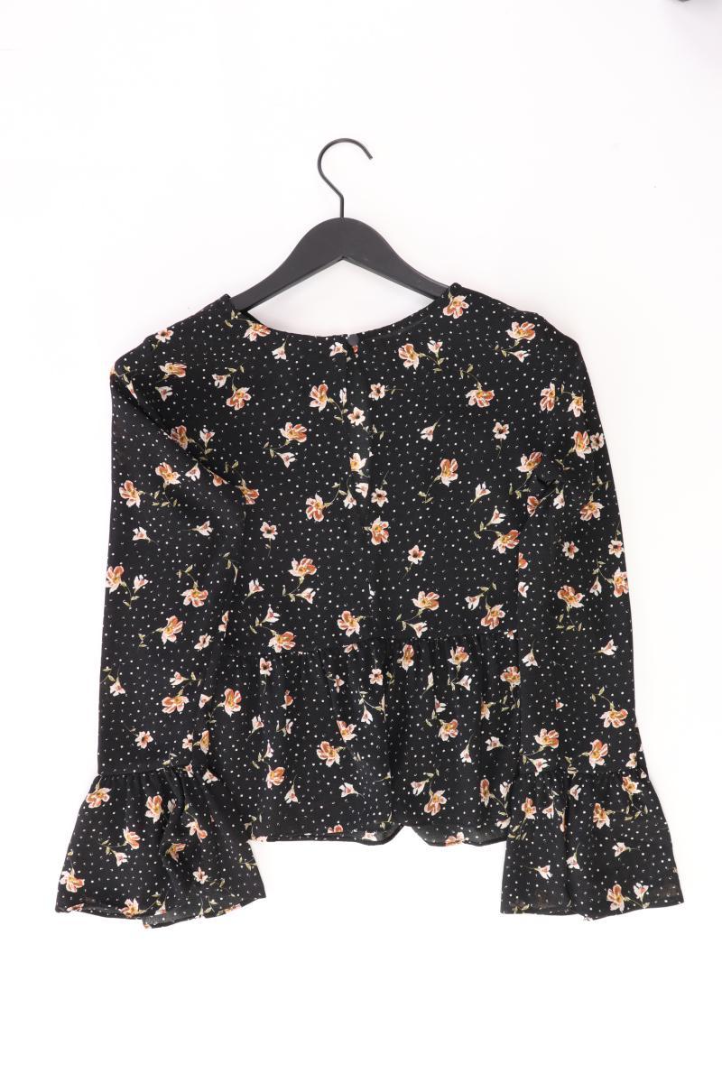 Asos Langarmbluse Gr. 36 mit Blumenmuster schwarz aus Polyester