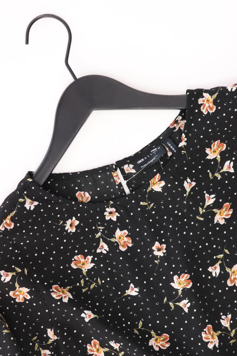 Asos Langarmbluse Gr. 36 mit Blumenmuster schwarz aus Polyester