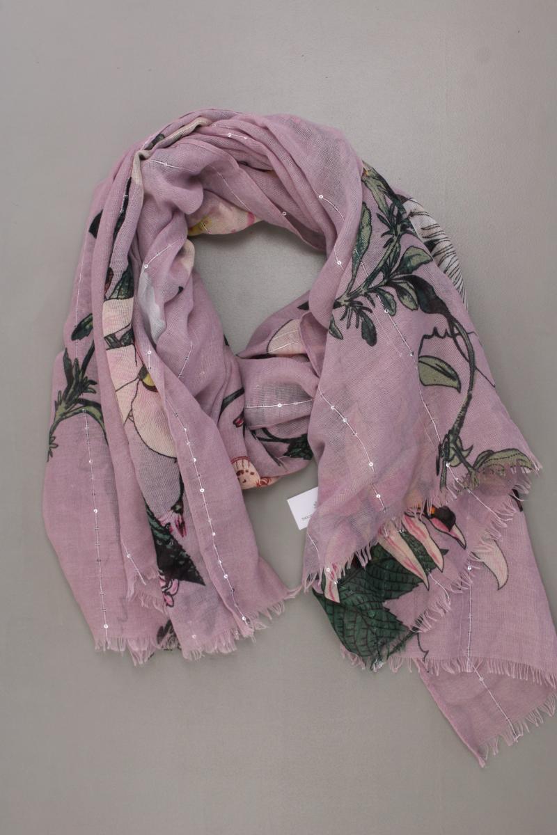 Tuch mit Blumenmuster lila aus Polyester