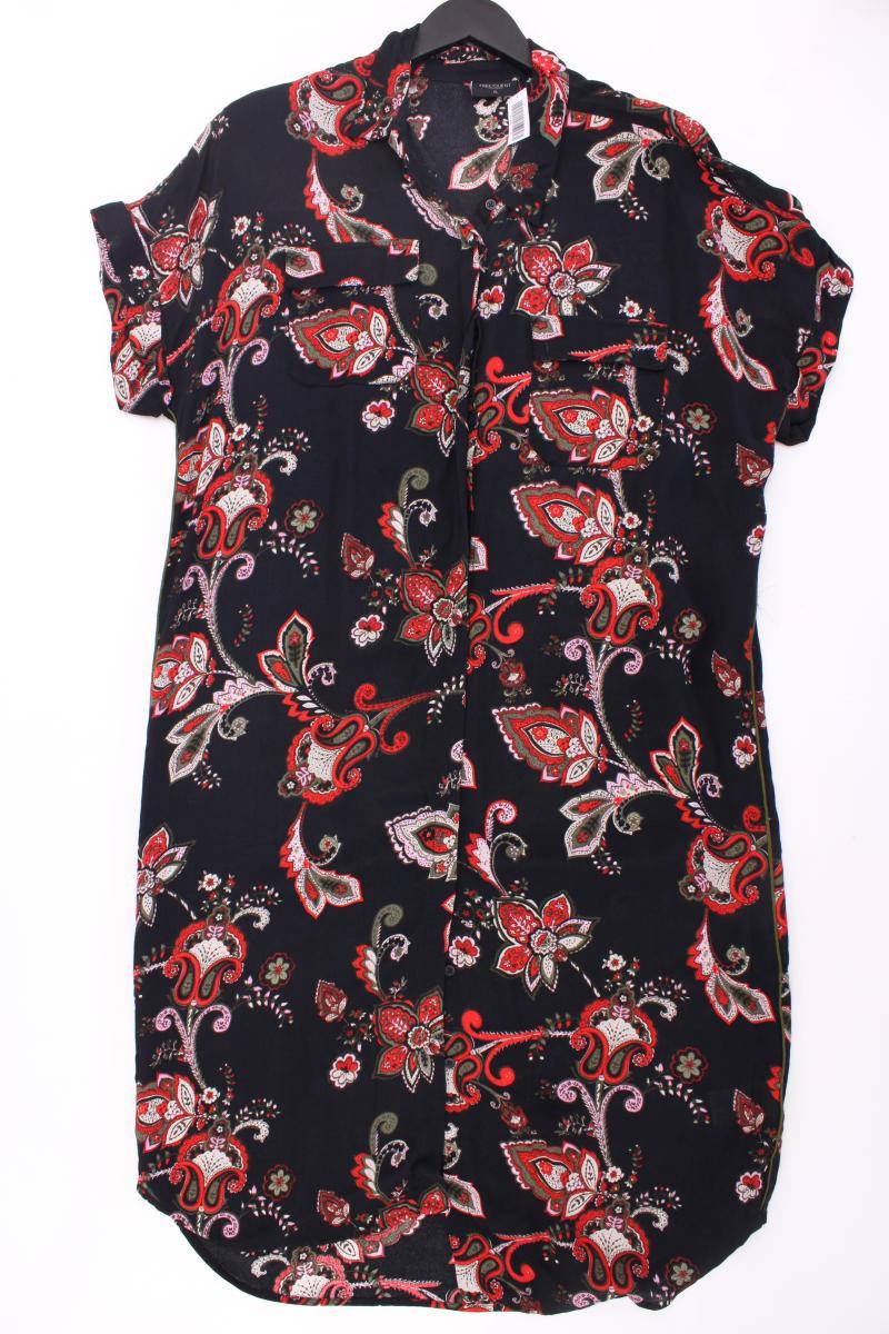 Free/Quent Kurzarmkleid Gr. XL mit Blumenmuster schwarz aus Polyester