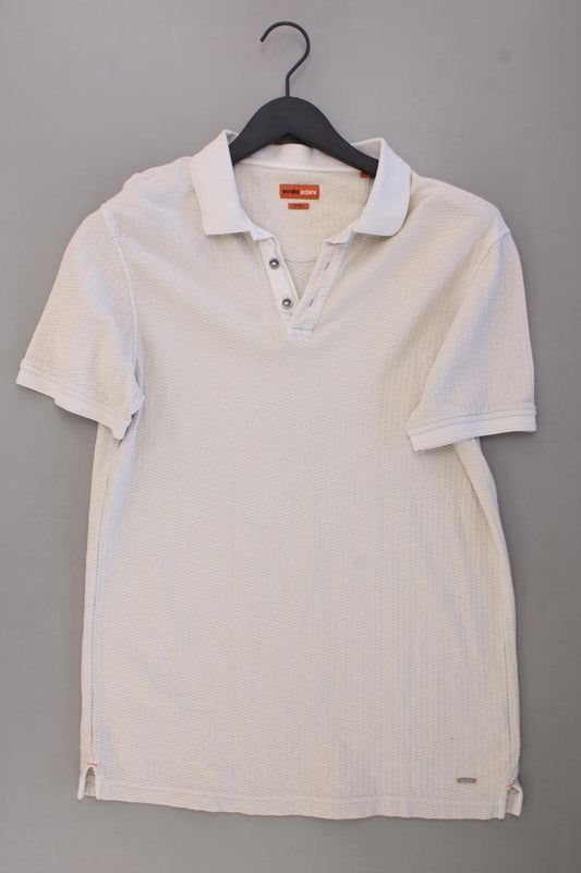 Emilio Adani Poloshirt für Herren Gr. M Kurzarm creme aus Baumwolle