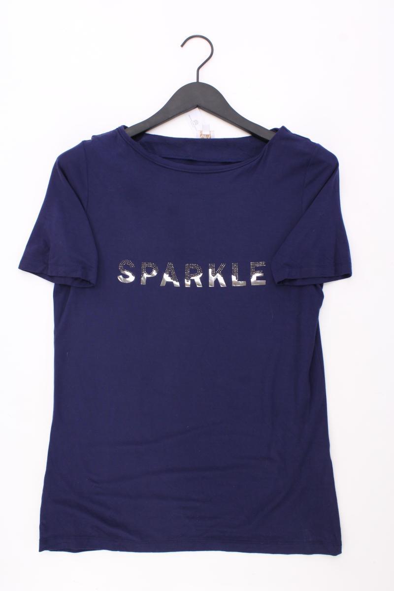 VA Milano T-Shirt Gr. 40 Kurzarm blau aus Viskose