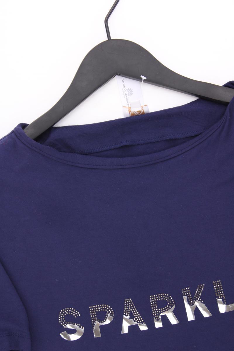 VA Milano T-Shirt Gr. 40 Kurzarm blau aus Viskose