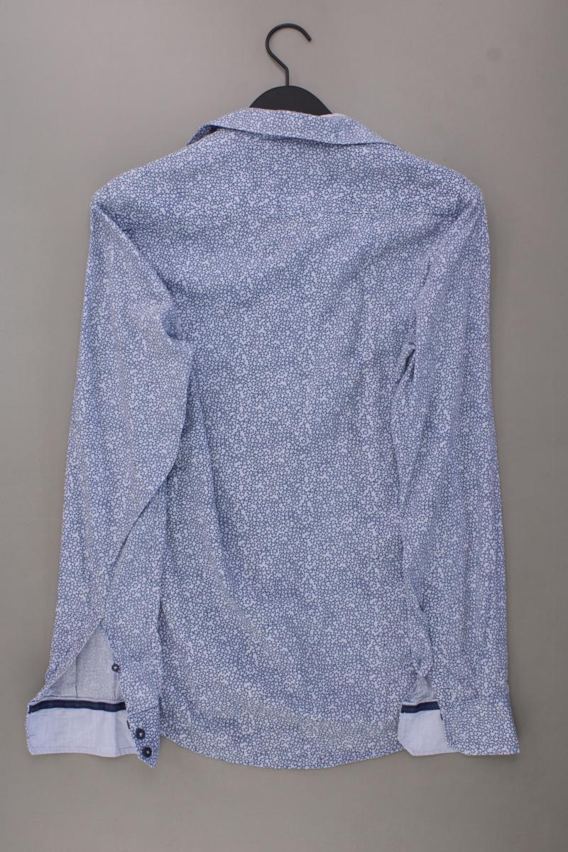 Pure Hatico Langarmhemd für Herren Gr. S blau aus Lyocell