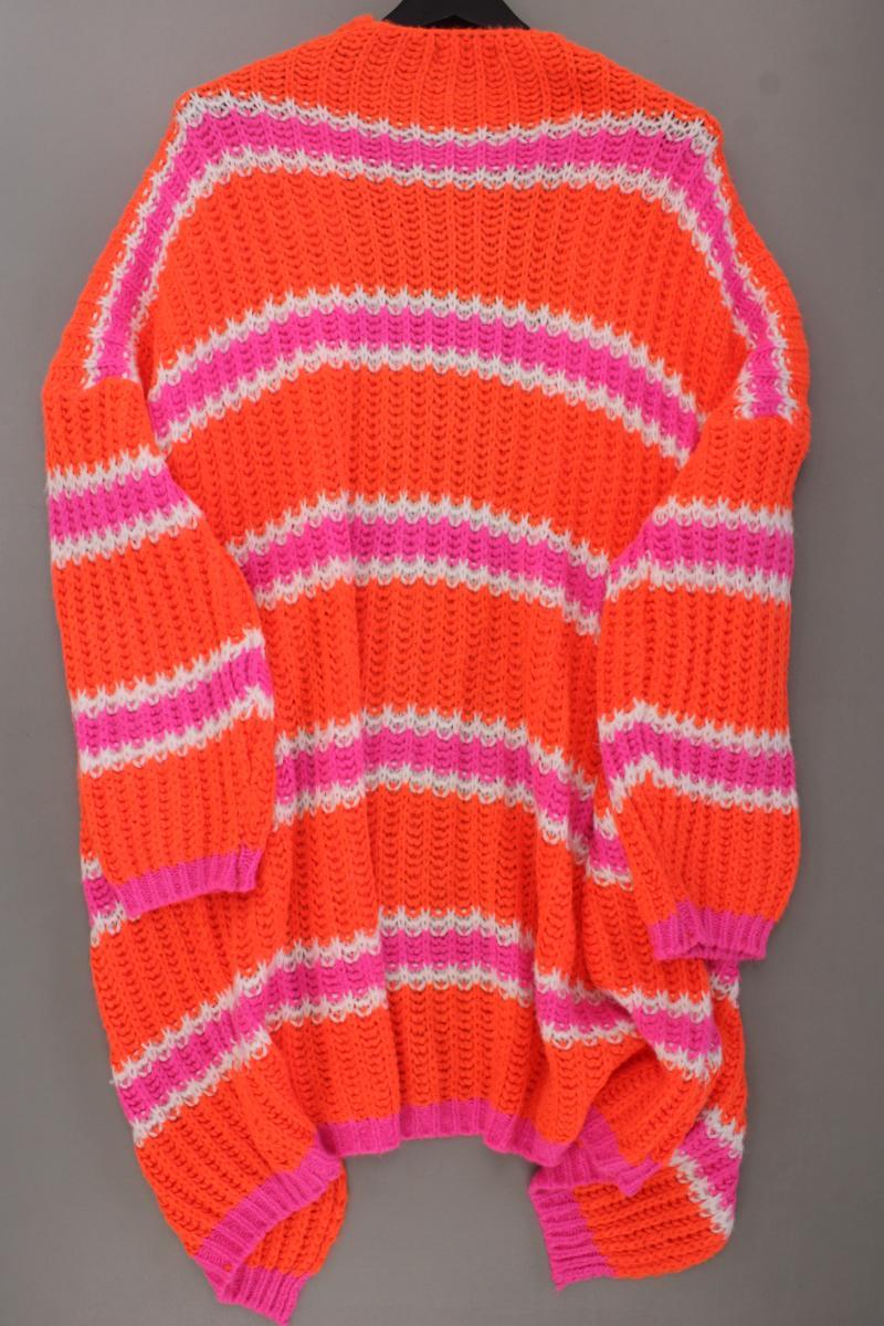Lindsay Moda Strickjacke Gr. OneSize gestreift Langarm orange aus Polyamid