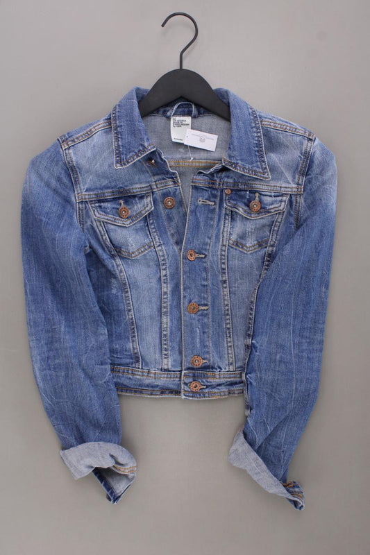 H&M Jeansjacke Gr. 34 blau aus Baumwolle