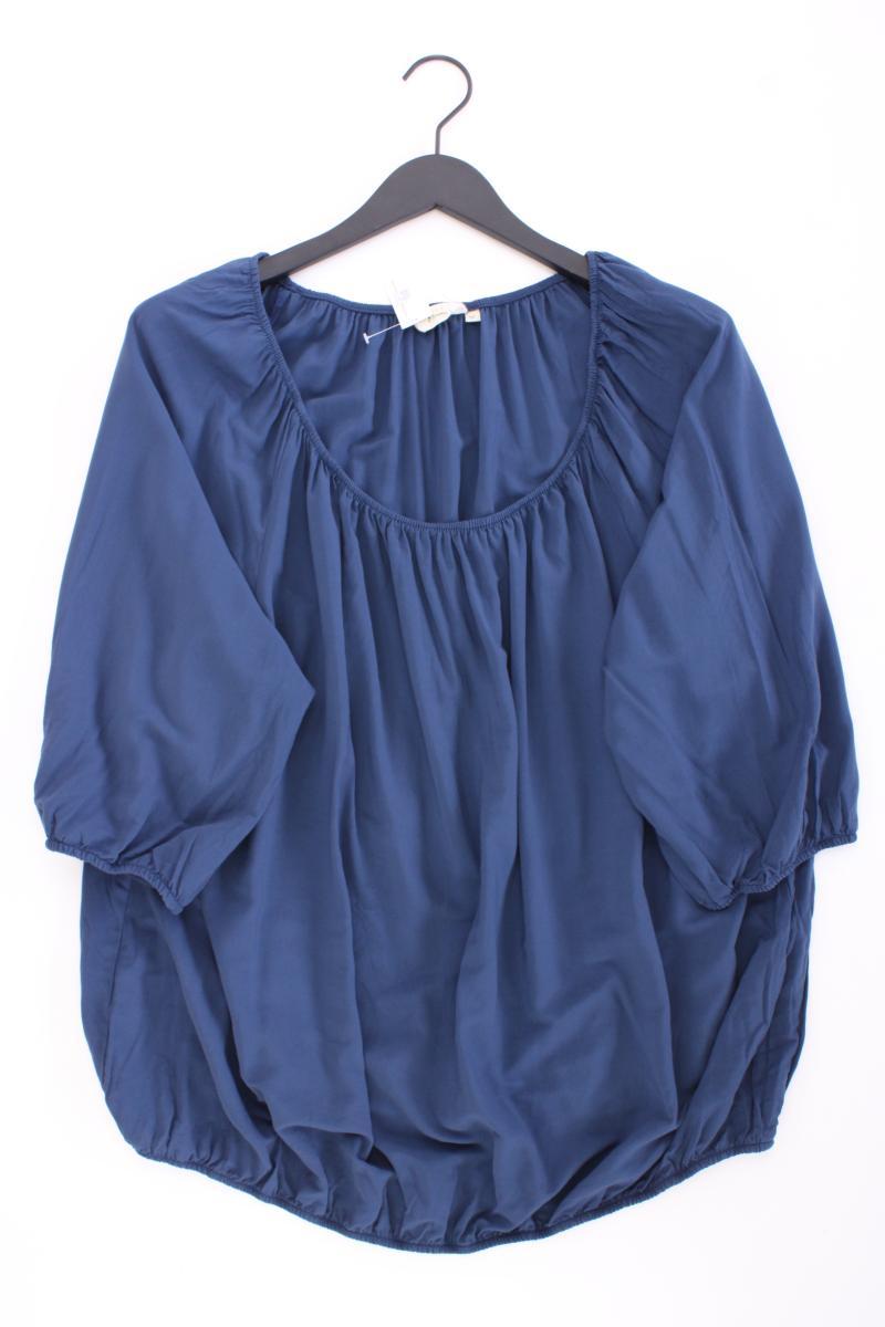 Etam Classic Bluse Gr. 52 3/4 Ärmel blau aus Viskose