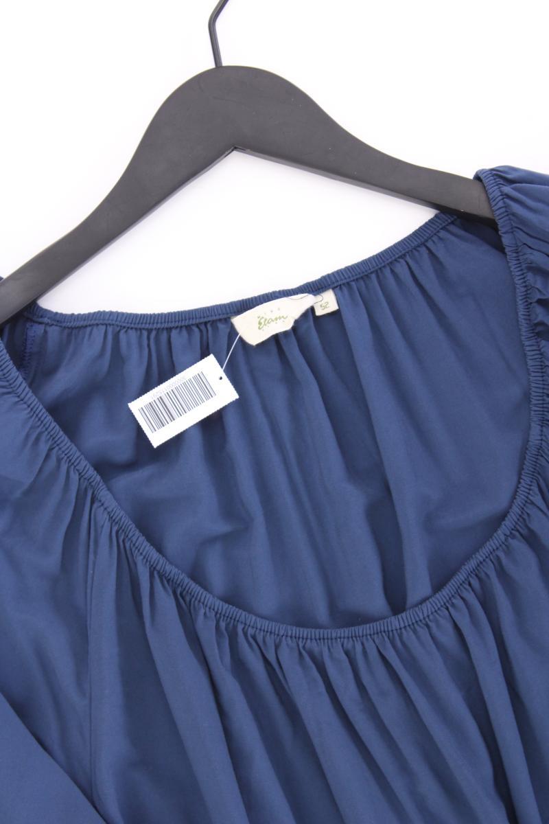 Etam Classic Bluse Gr. 52 3/4 Ärmel blau aus Viskose