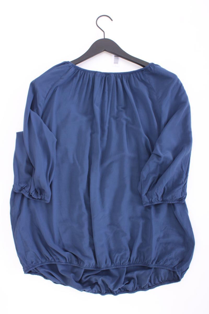Etam Classic Bluse Gr. 52 3/4 Ärmel blau aus Viskose