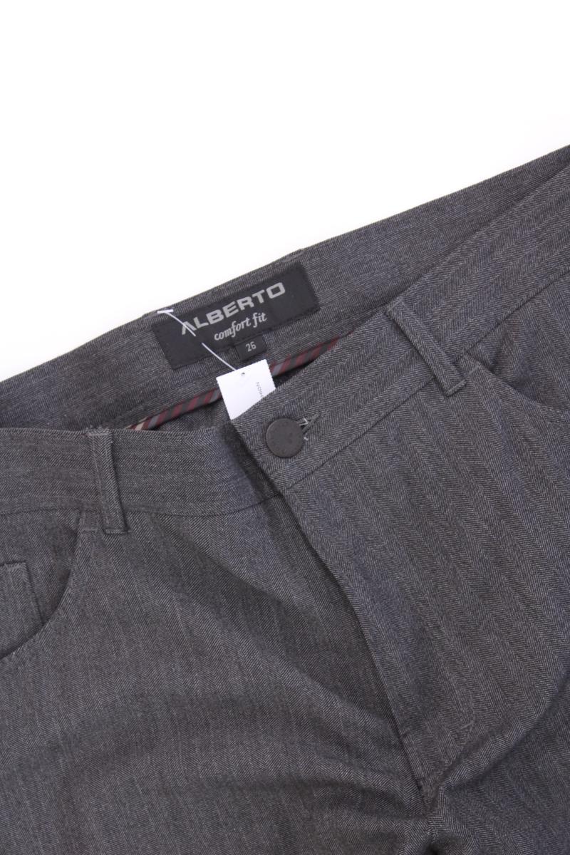 Alberto Hose für Herren Gr. Kurzgröße 26 grau aus Polyester