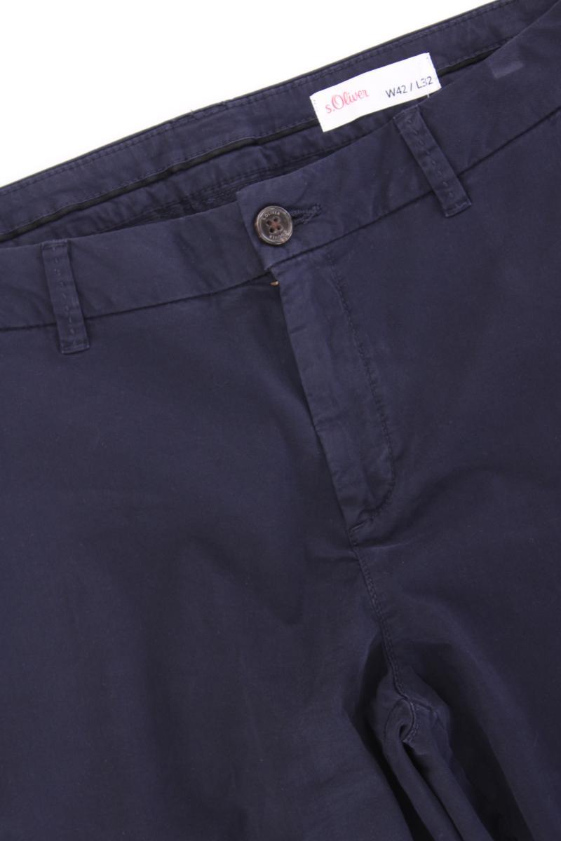 s.Oliver Chinohose Gr. 42/L32 blau aus Baumwolle