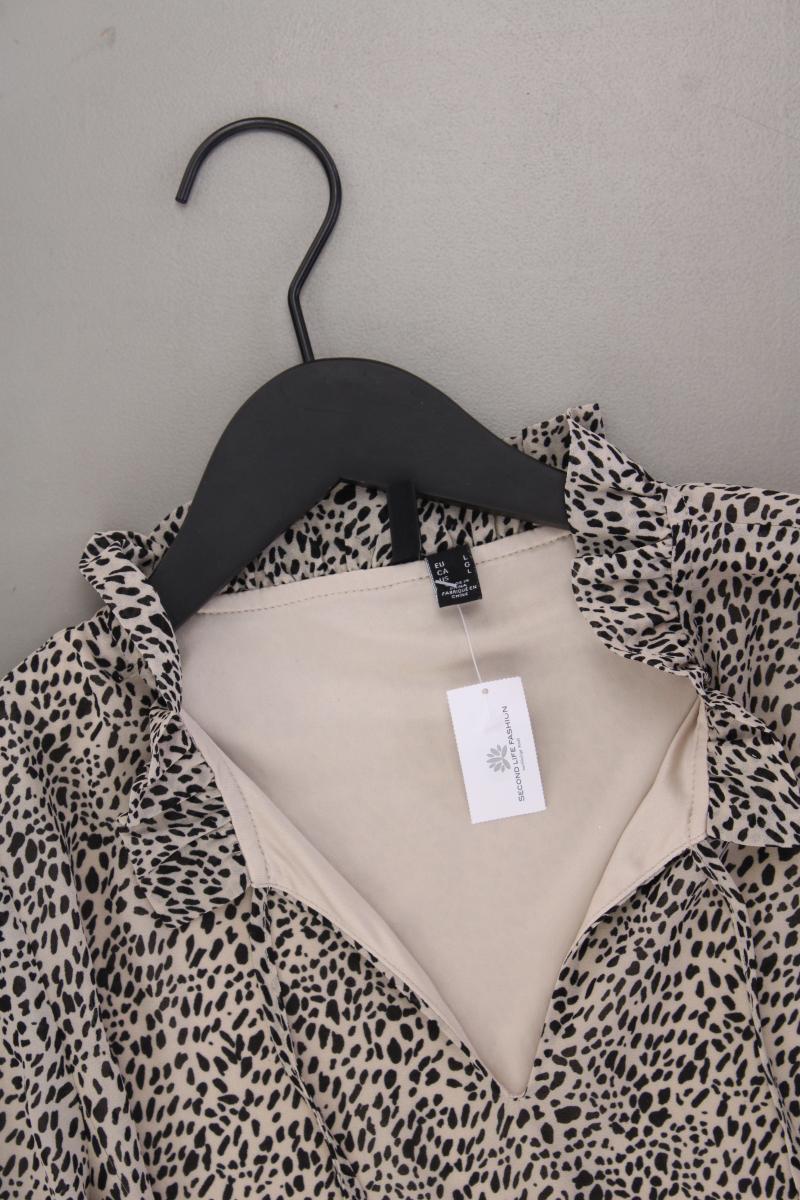 Vero Moda Langarmbluse Gr. L mit Tierdruck neuwertig creme aus Polyester