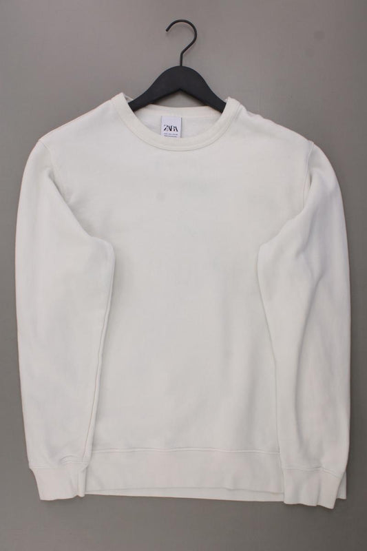 Zara Langarmpullover Gr. L creme aus Baumwolle