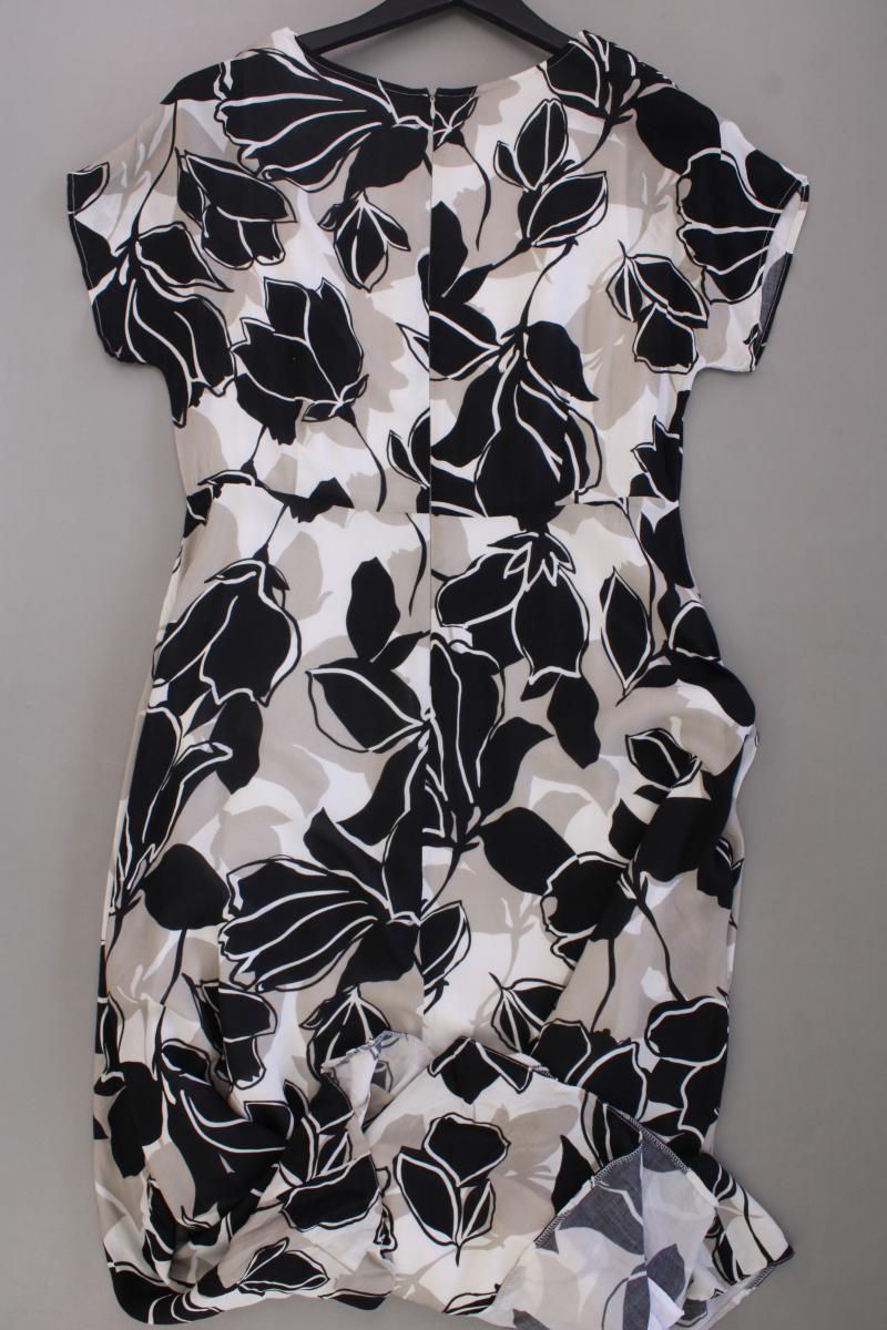 Alba Moda Kurzarmkleid Gr. 40 mit Blumenmuster grau aus Viskose