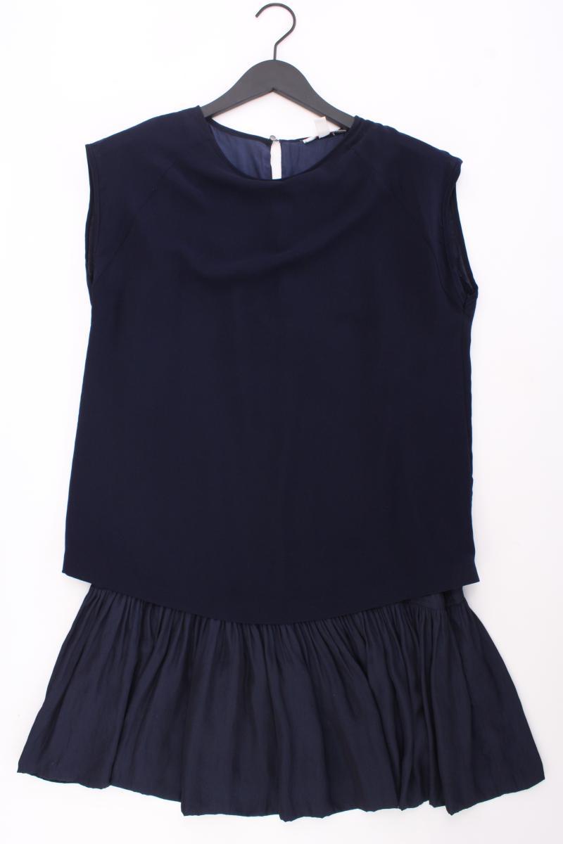 Esprit Kurzarmkleid Gr. 38 blau aus Polyester