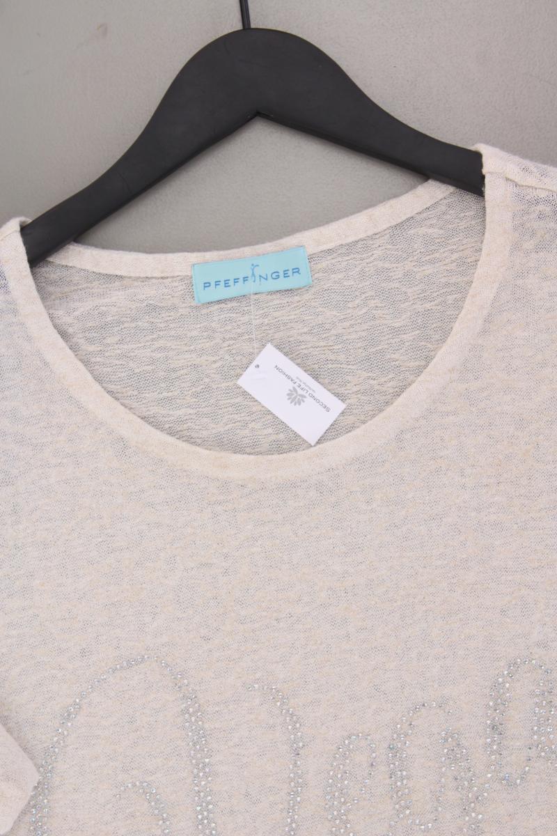 Pfeffinger T-Shirt Gr. 40 Kurzarm creme