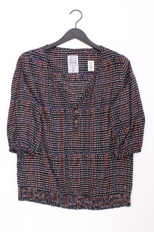 QS by s.Oliver Classic Bluse Gr. 42 geometrisches Muster 3/4 Ärmel mehrfarbig