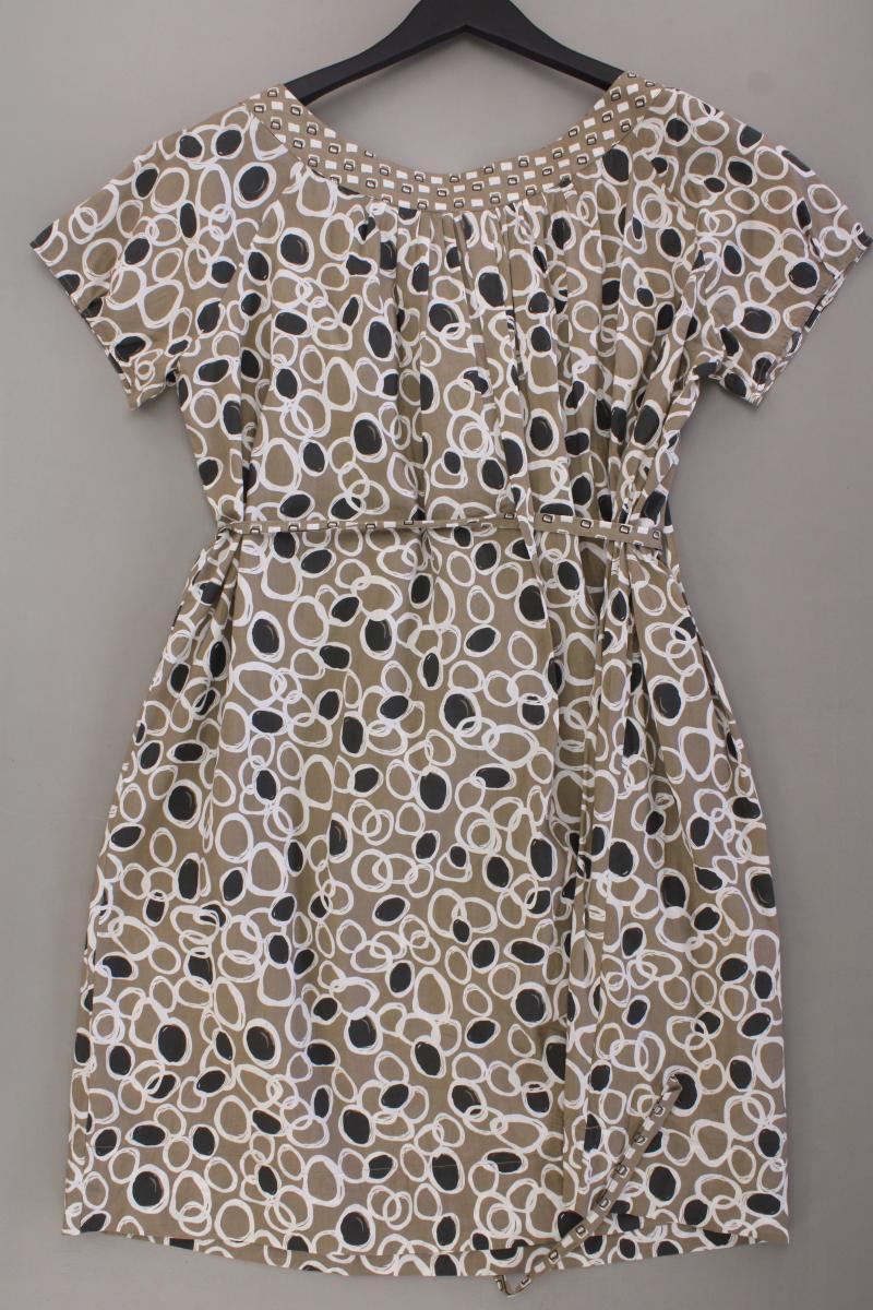 Marc O'Polo Kurzarmkleid Gr. 42 geometrisches Muster mit Gürtel braun
