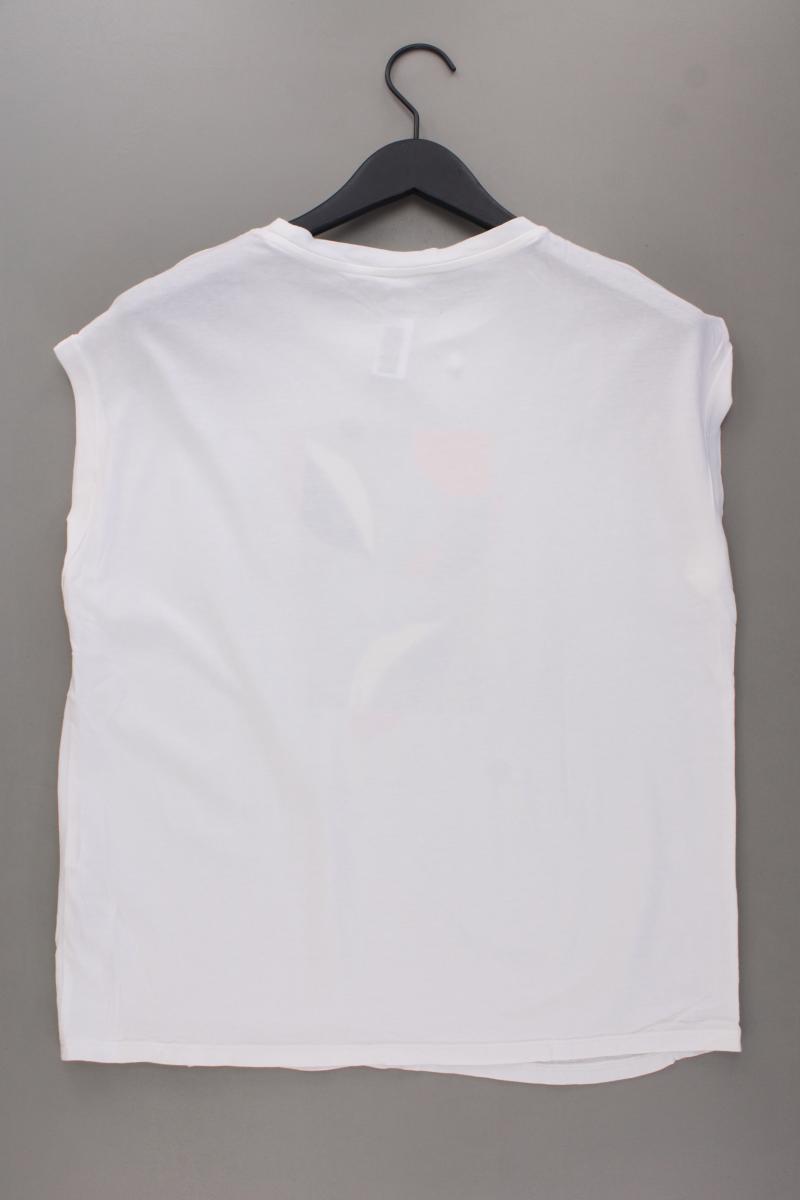 s.Oliver Printshirt Gr. 40 Kurzarm weiß aus Baumwolle