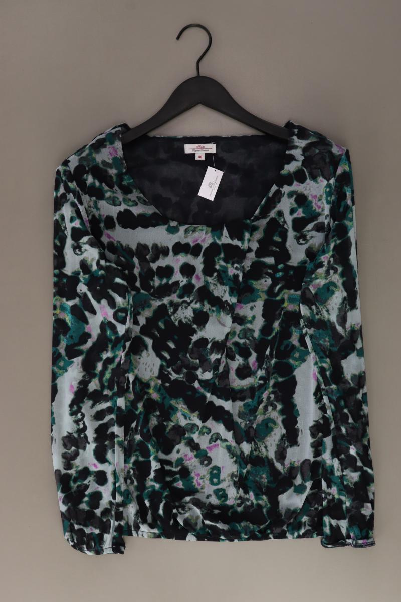 s.Oliver Langarmbluse Gr. 40 grün aus Polyester