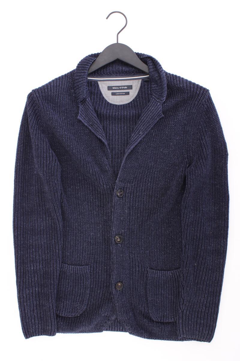 Marc O'Polo Strickjacke für Herren Gr. S neuwertig Langarm blau aus Leinen