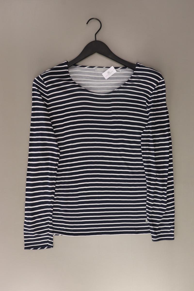 Betty & Co. Ringelshirt Gr. 44 gestreift Langarm blau aus Viskose