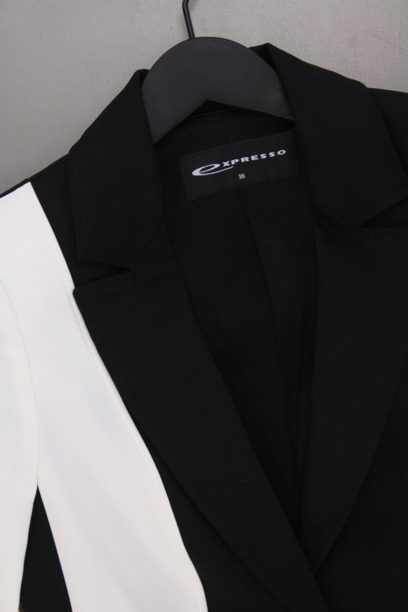 Expresso Slim Blazer Gr. 36 schwarz aus Baumwolle
