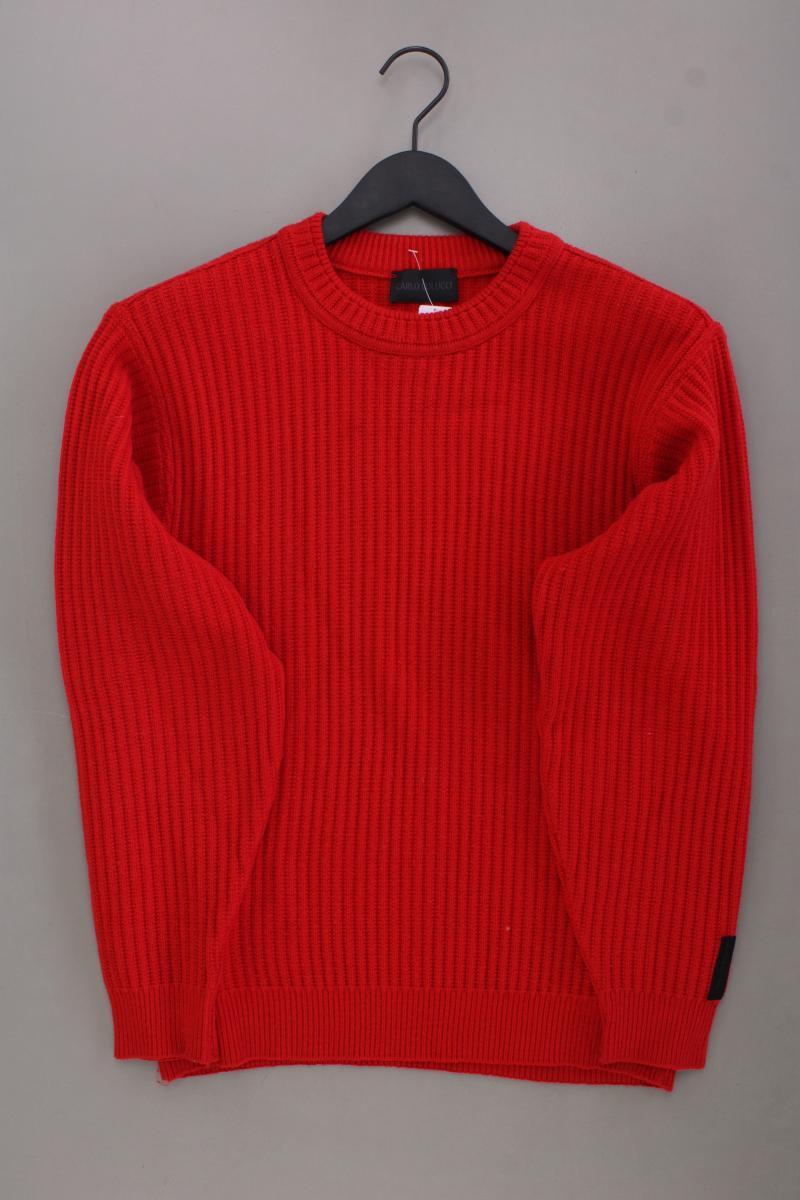 Carlo Colucci Wollpullover für Herren Gr. 48 rot