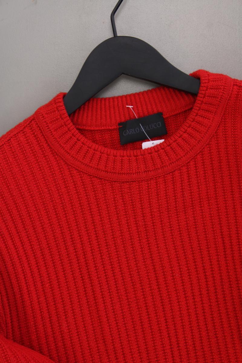 Carlo Colucci Wollpullover für Herren Gr. 48 rot