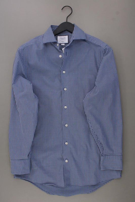 CHARLES TYRWHITT Langarmhemd für Herren Gr. Hemdgröße 38 blau aus Baumwolle