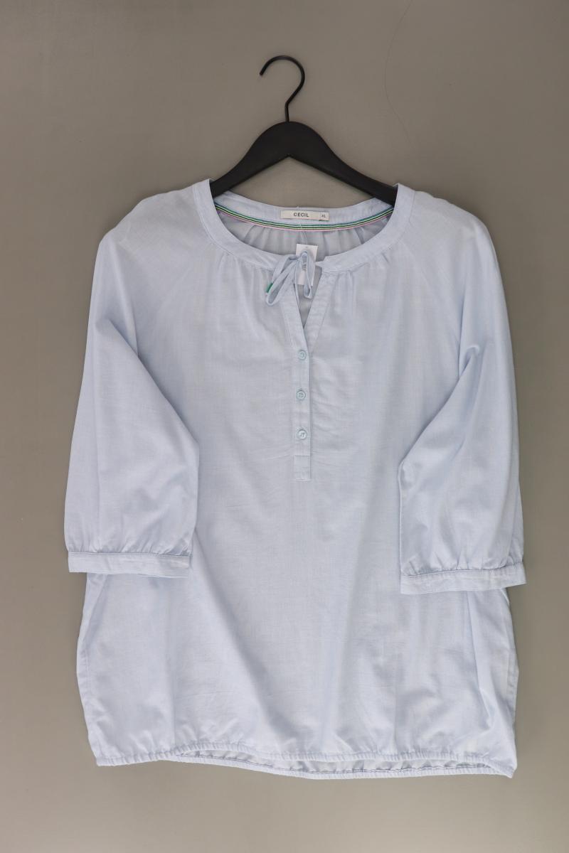 Cecil Regular Bluse Gr. XL 3/4 Ärmel blau aus Baumwolle