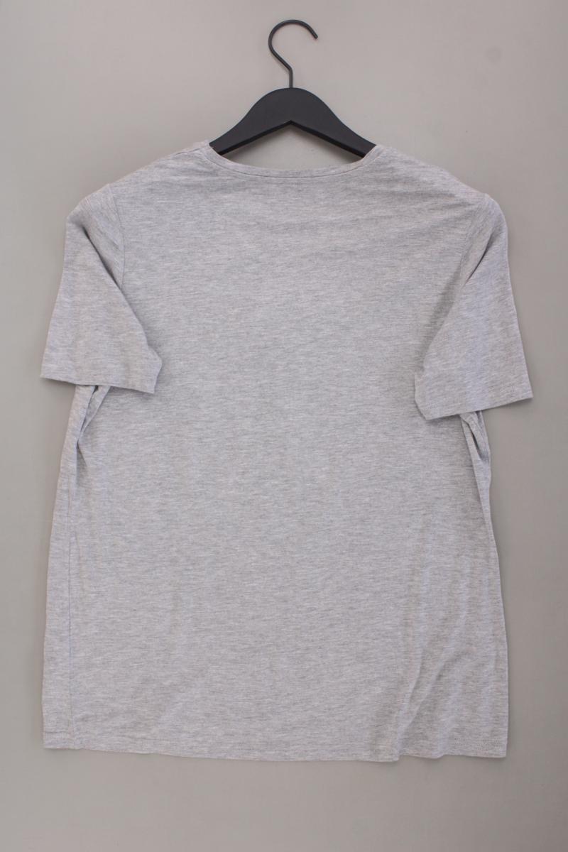 Pure Feeling Shirt Gr. 40 neuwertig Kurzarm mit Pailletten grau aus Viskose