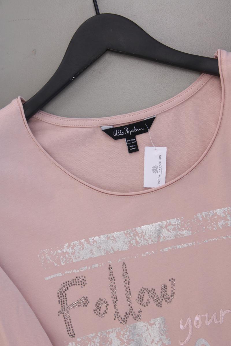 Ulla Popken Printshirt Gr. 46/48 3/4 Ärmel rosa aus Baumwolle