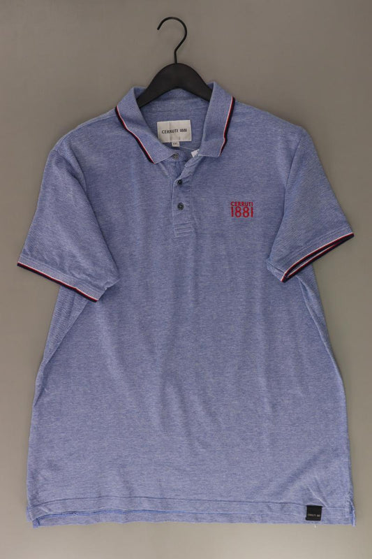 Cerruti 1881 Poloshirt für Herren Gr. XXL Kurzarm blau aus Baumwolle