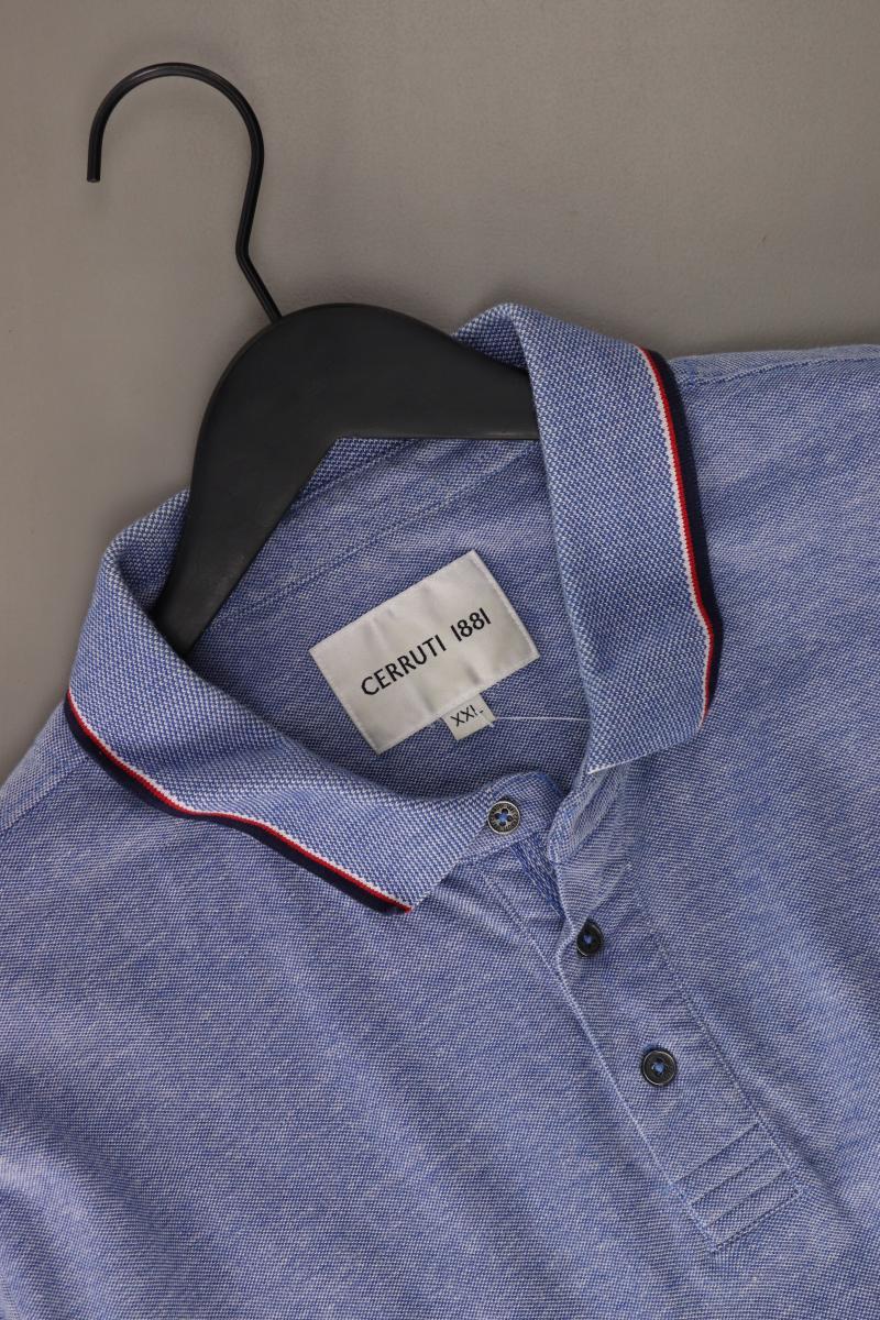 Cerruti 1881 Poloshirt für Herren Gr. XXL Kurzarm blau aus Baumwolle