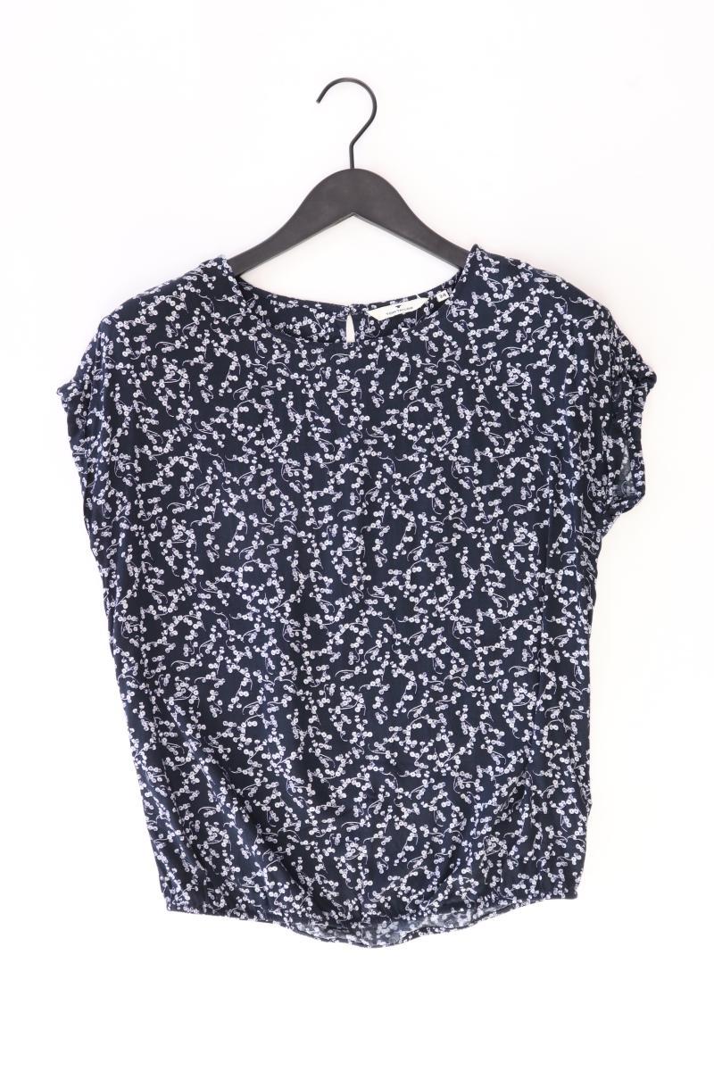 Tom Tailor Kurzarmbluse Gr. 34 blau aus Viskose