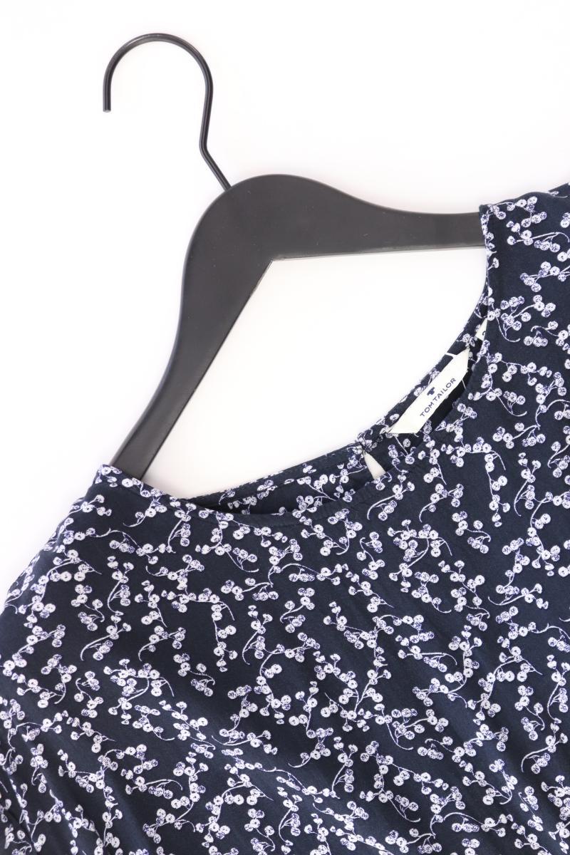 Tom Tailor Kurzarmbluse Gr. 34 blau aus Viskose