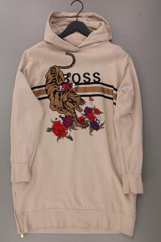 BOSS by Hugo Boss Kapuzenkleid Gr. XS Langarm creme aus Baumwolle