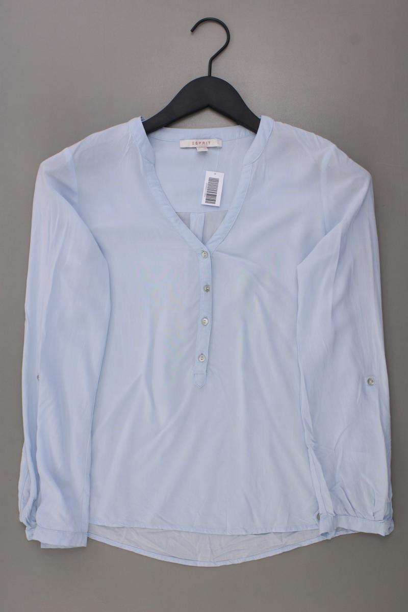 Esprit Langarmbluse Gr. 34 blau aus Viskose
